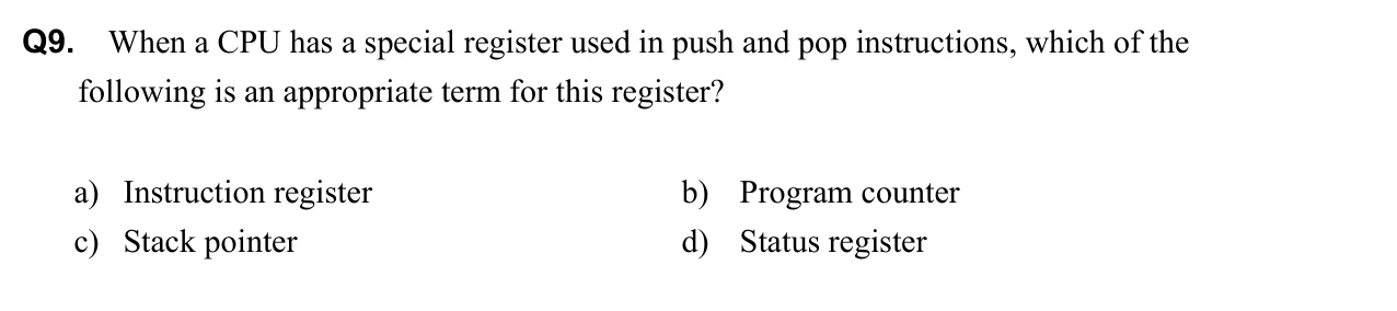 Original 2025 Spring · Subject A, question 9. Accessible description follows.