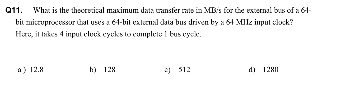 Original 2026 Spring · Subject A, question 11. Accessible description follows.